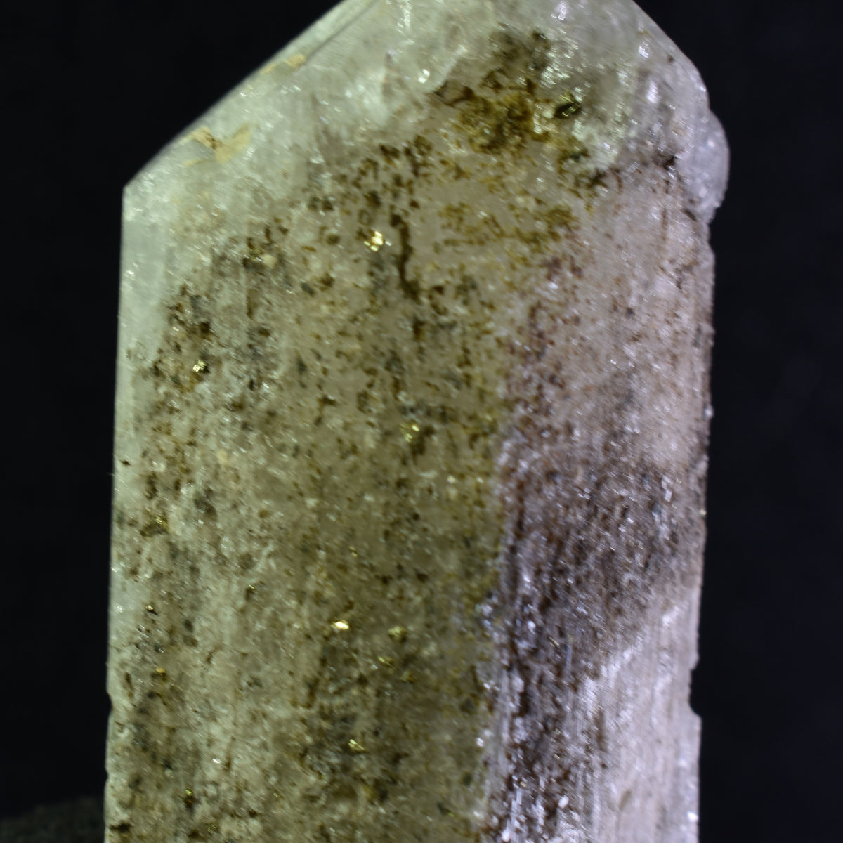 Danburite (with Pyrite and Sphalerite) UV Reactive Crystal Raw Point Specimen from Mexico - 34 grams - #03