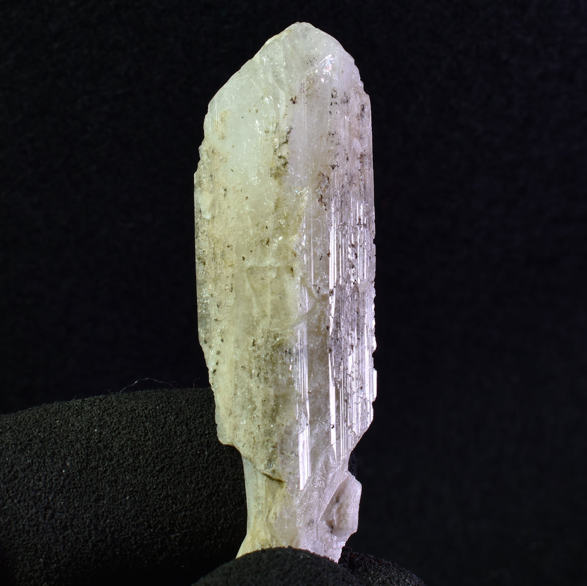 Danburite (with Pyrite) UV Reactive Crystal Raw Point Specimen from Mexico - 19 grams - #07