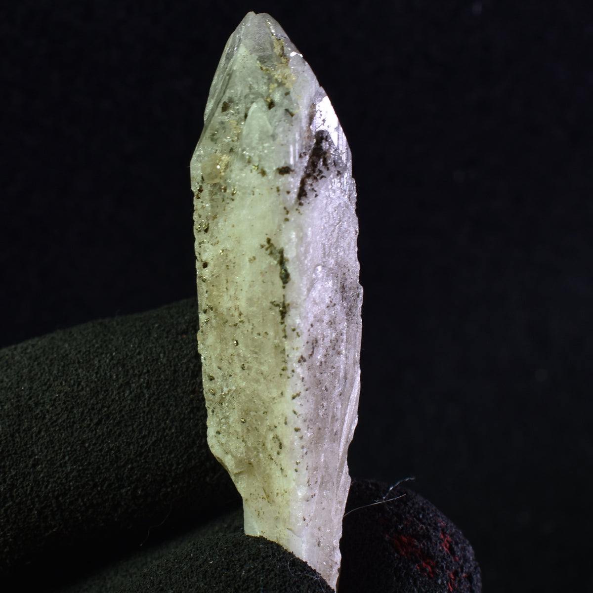 Danburite (with Pyrite) UV Reactive Crystal Raw Point Specimen from Mexico - 19 grams - #11