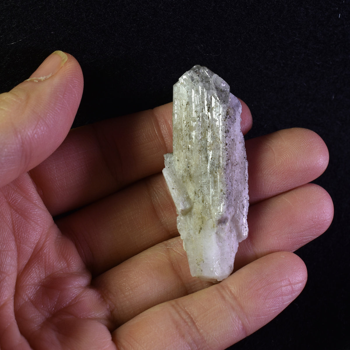 Danburite (with Pyrite) UV Reactive Crystal Raw Point Specimen from Mexico - 19 grams - #11
