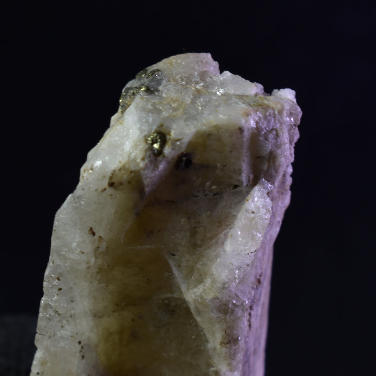 Danburite (with Pyrite and Calcite) UV Reactive Crystal Raw Point Specimen from Mexico - 42 grams - #14