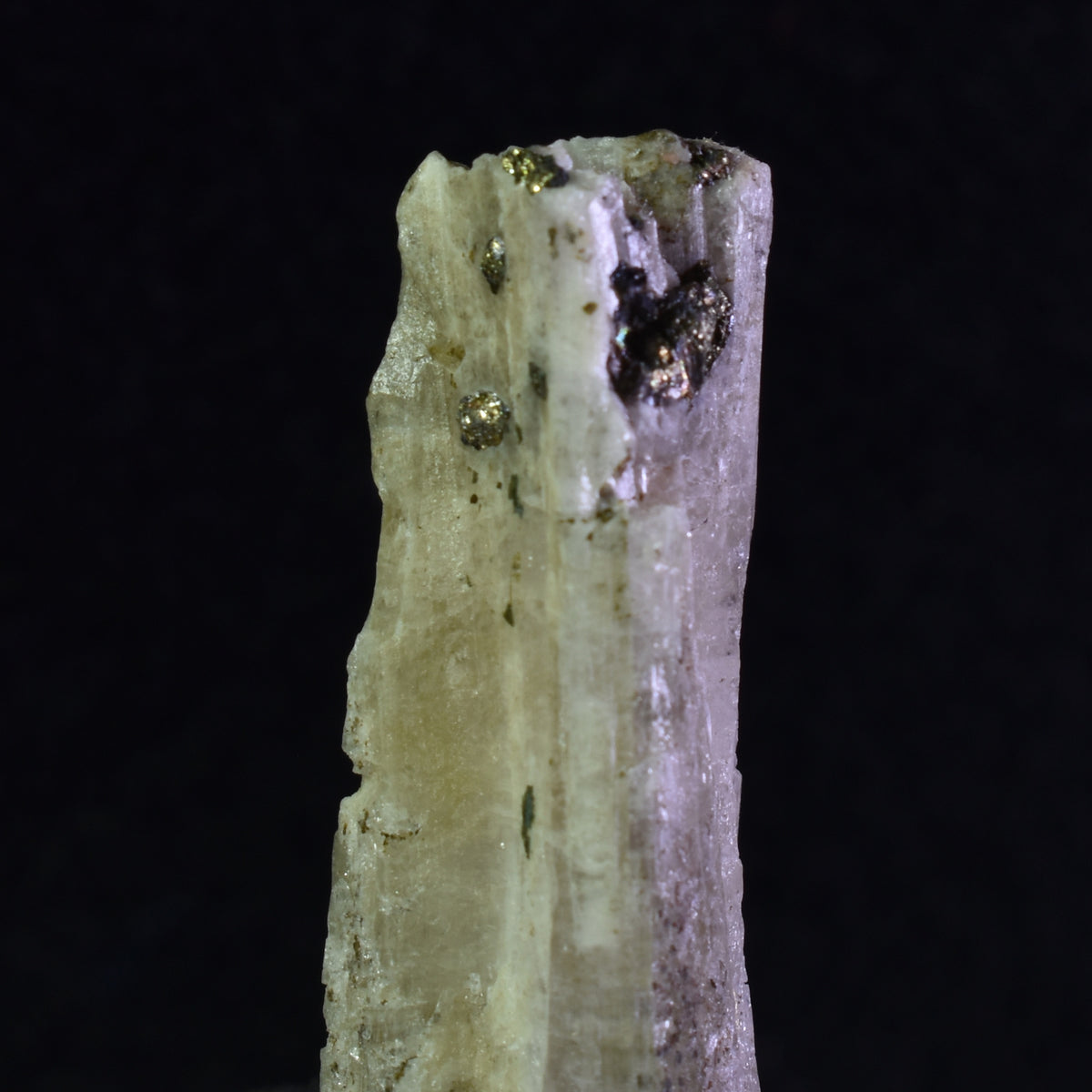 Danburite (with Chalcoyrite) UV Reactive Crystal Raw Point Specimen from Mexico - 24 grams - #15