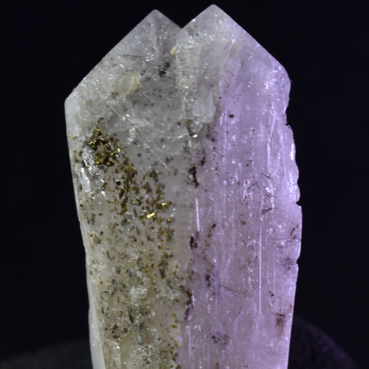 Danburite (with Chalcoyrite) UV Reactive Crystal Raw Point Specimen from Mexico - 24 grams - #15