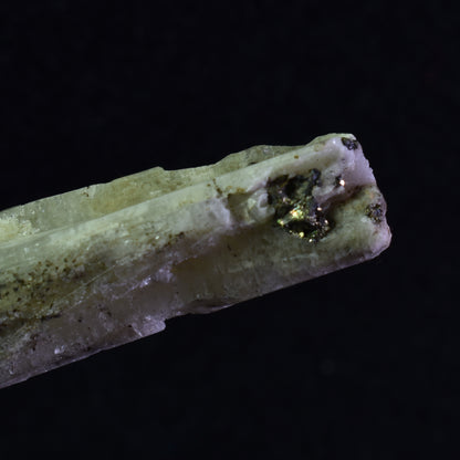 Danburite (with Chalcoyrite) UV Reactive Crystal Raw Point Specimen from Mexico - 24 grams - #15