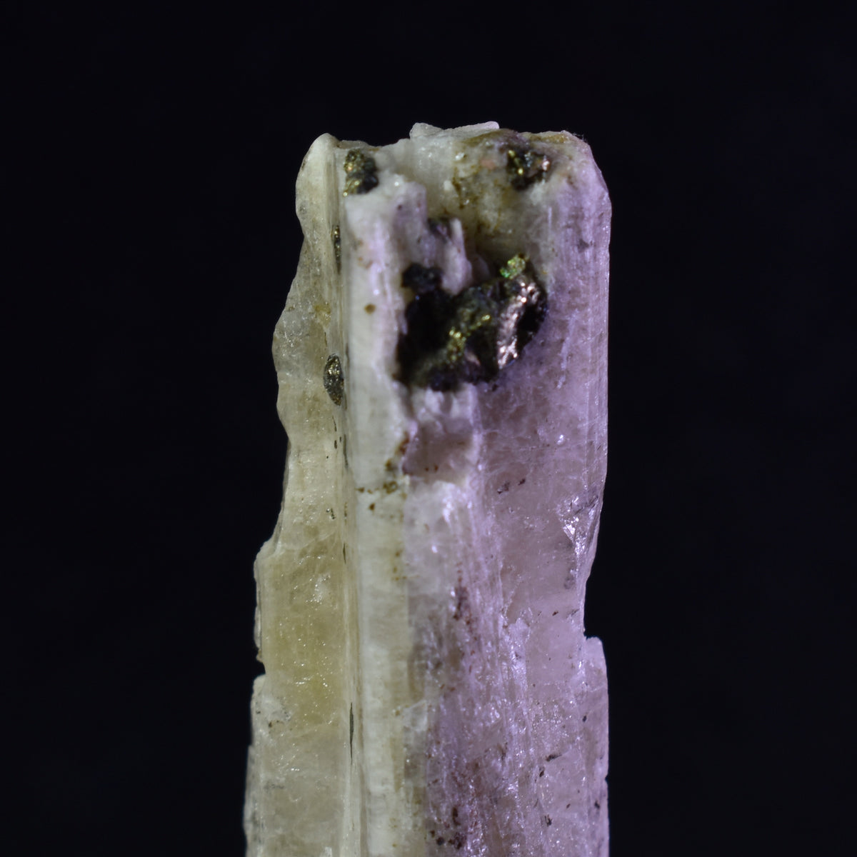 Danburite (with Chalcoyrite) UV Reactive Crystal Raw Point Specimen from Mexico - 24 grams - #15