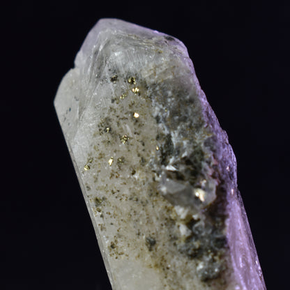 Danburite (with Pyrite and Calcite) UV Reactive Crystal Raw Point Specimen from Mexico - 31 grams - #16
