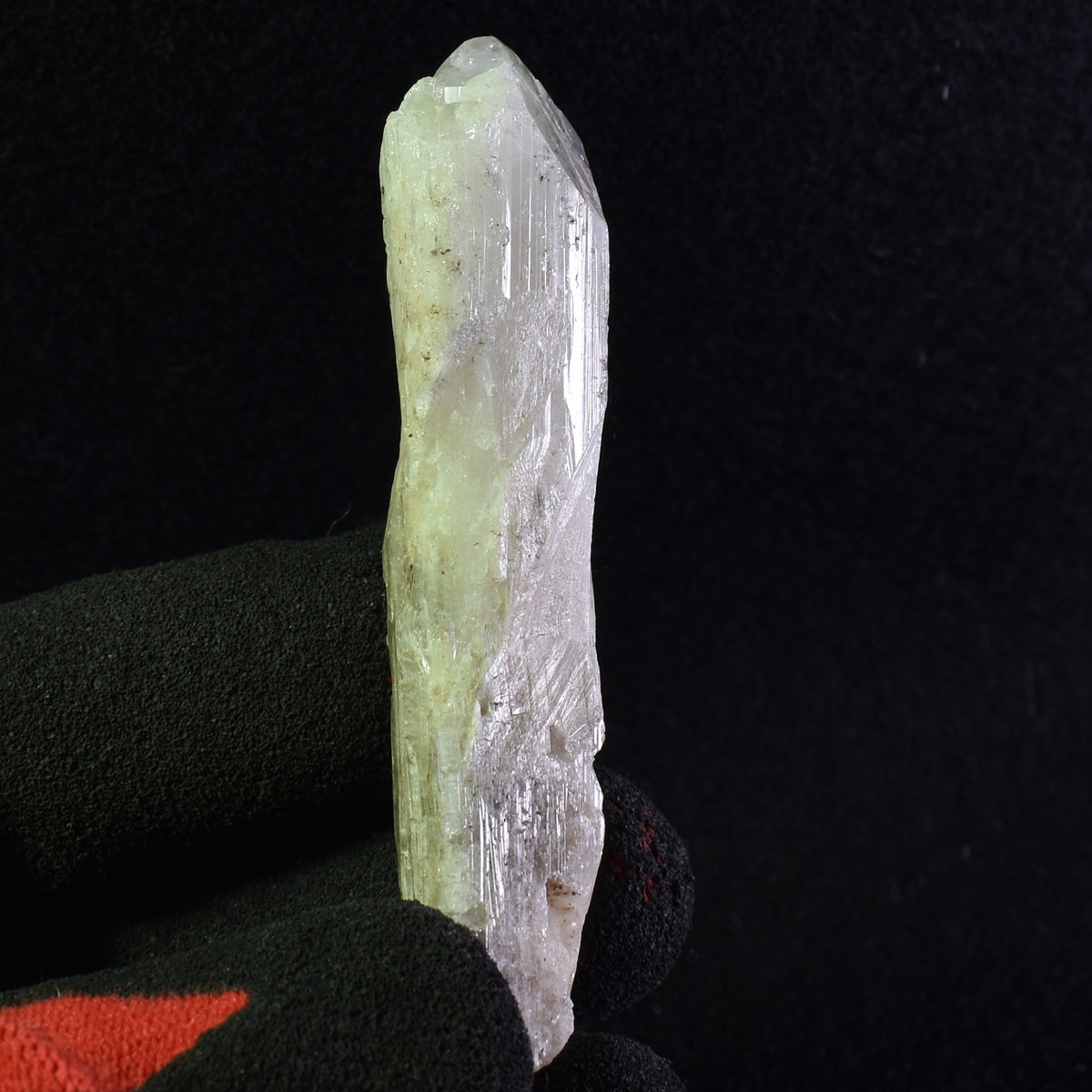 Danburite (with Pyrite and Calcite) UV Reactive Crystal Raw Point Specimen from Mexico - 31 grams - #16
