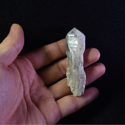 Danburite (with Pyrite and Calcite) UV Reactive Crystal Raw Point Specimen from Mexico - 31 grams - #16