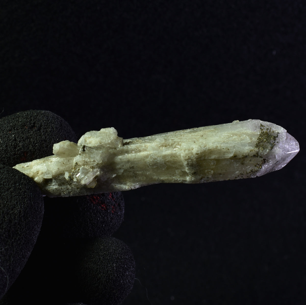 Danburite (with Pyrite) UV Reactive Crystal Raw Point Specimen from Mexico - 17 grams - #17