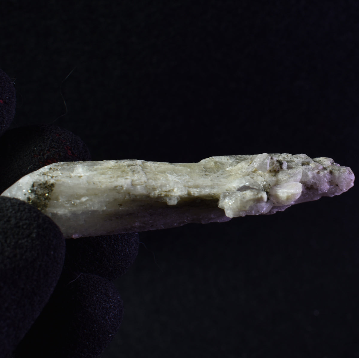 Danburite (with Pyrite) UV Reactive Crystal Raw Point Specimen from Mexico - 17 grams - #17