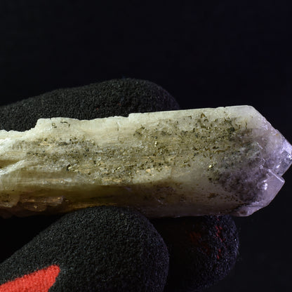 Danburite (with Pyrite) UV Reactive Crystal Raw Point Specimen from Mexico - 21 grams - #23