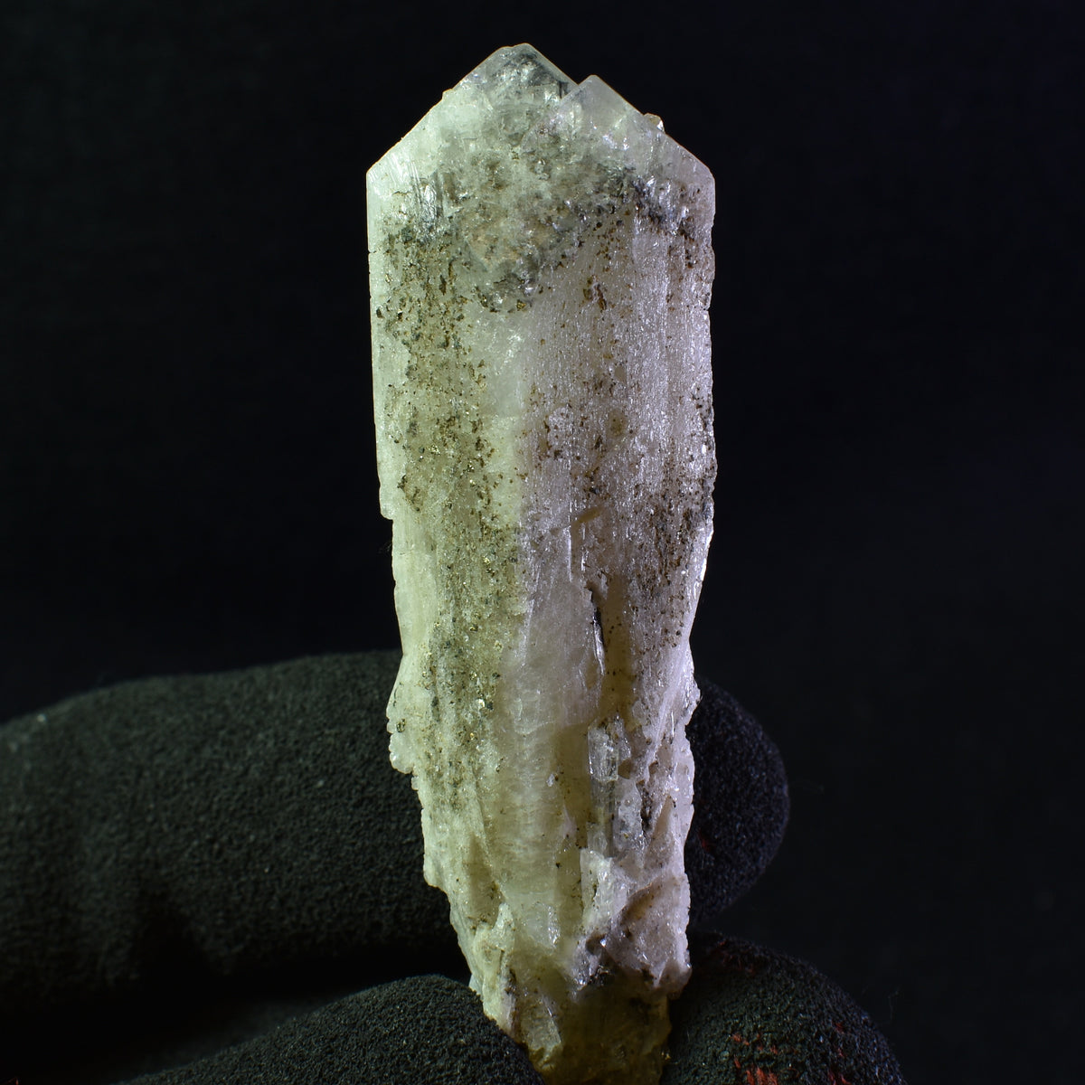 Danburite (with Pyrite) UV Reactive Crystal Raw Point Specimen from Mexico - 21 grams - #23