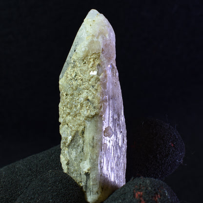 Danburite (with Pyrite and Calcite) UV Reactive Crystal Raw Point Specimen from Mexico - 32 grams - #25