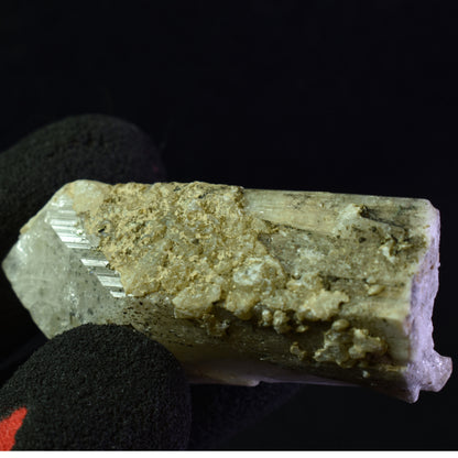 Danburite (with Pyrite and Calcite) UV Reactive Crystal Raw Point Specimen from Mexico - 32 grams - #25