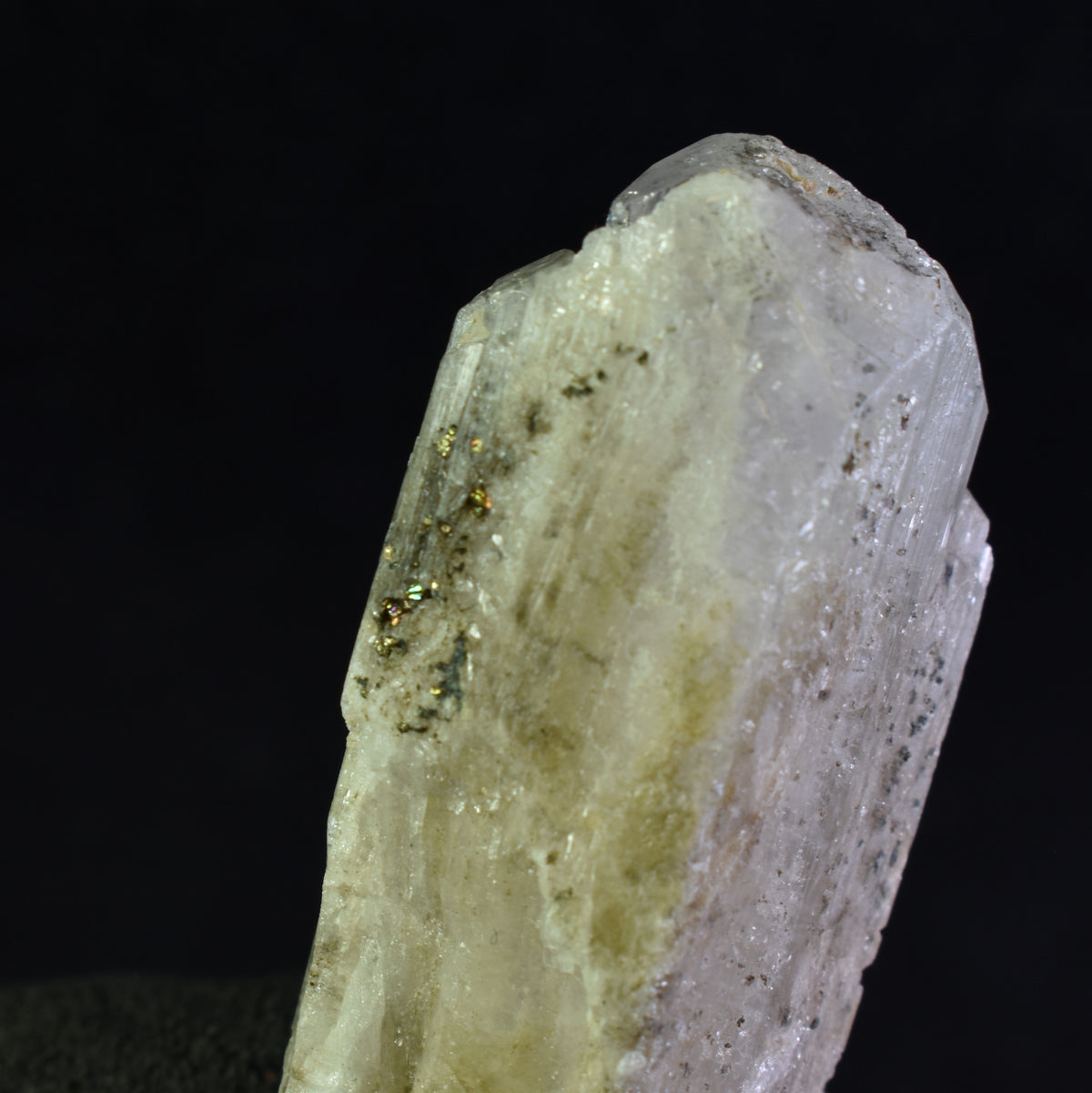 Danburite (with Chalcopyrite) UV Reactive Crystal Raw Point Specimen from Mexico - 24 grams - #26