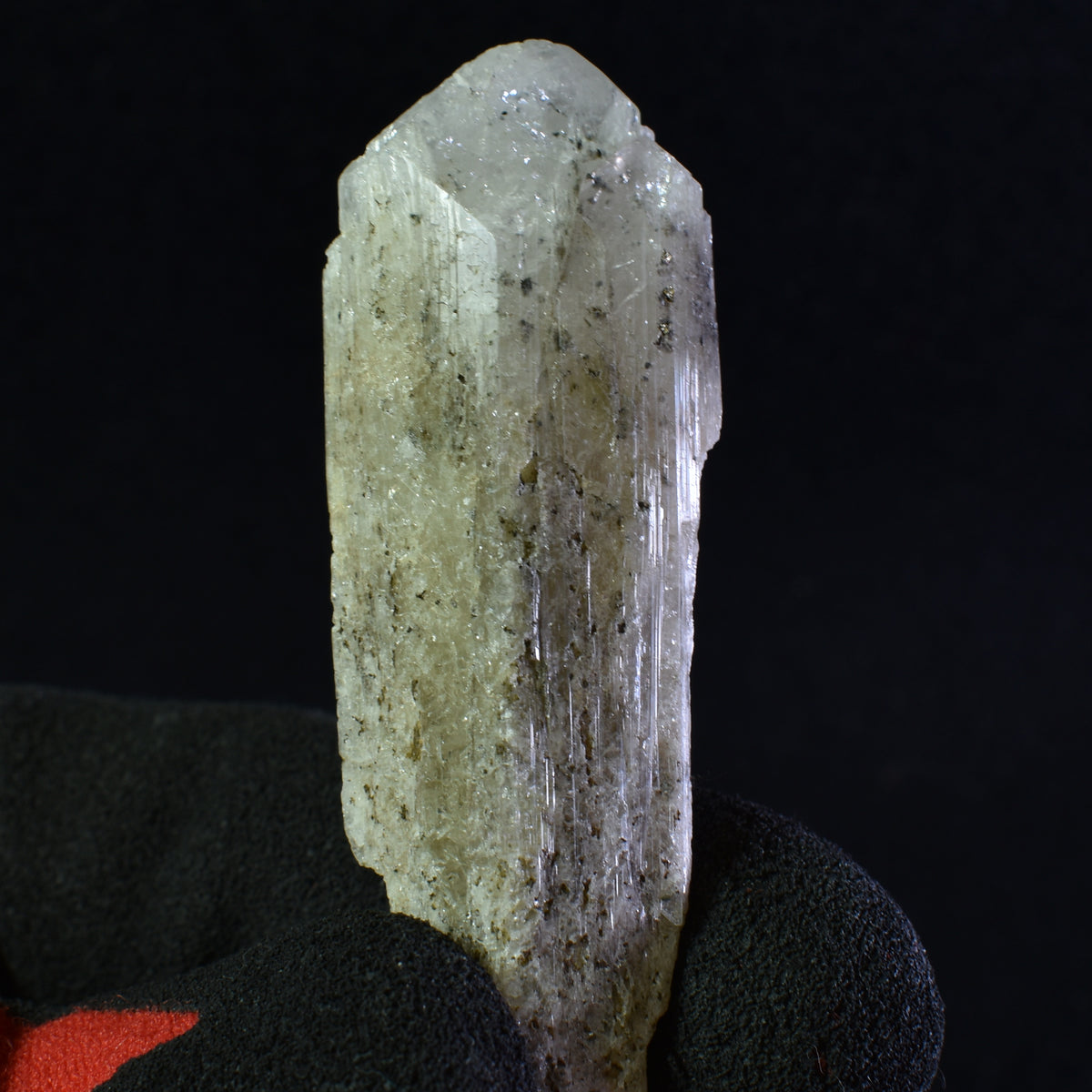 Danburite (with Chalcopyrite) UV Reactive Crystal Raw Point Specimen from Mexico - 24 grams - #26