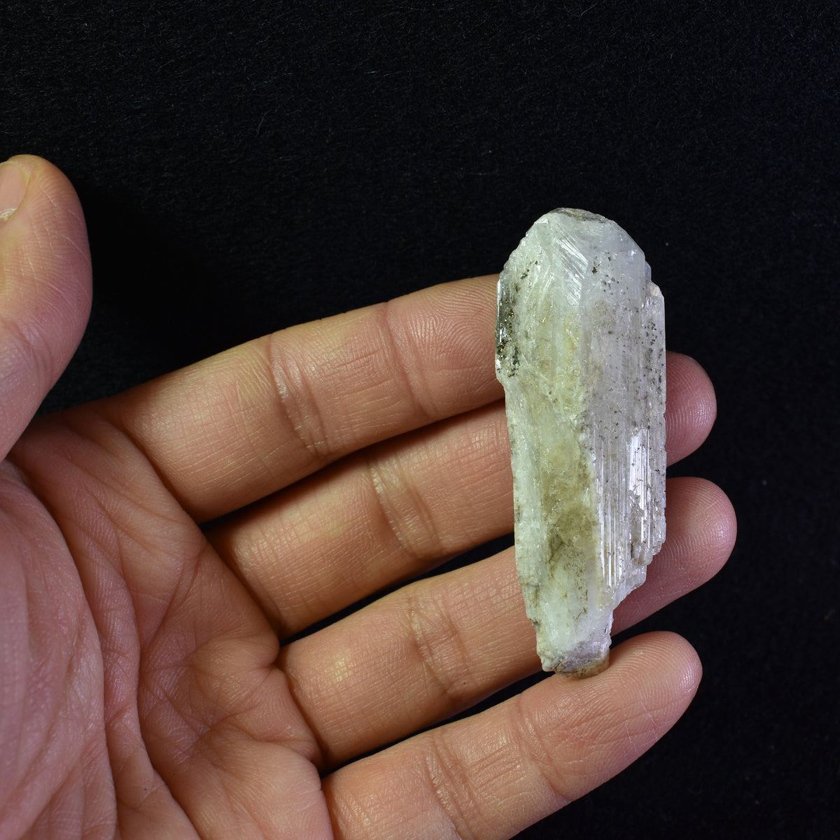 Danburite (with Chalcopyrite) UV Reactive Crystal Raw Point Specimen from Mexico - 24 grams - #26