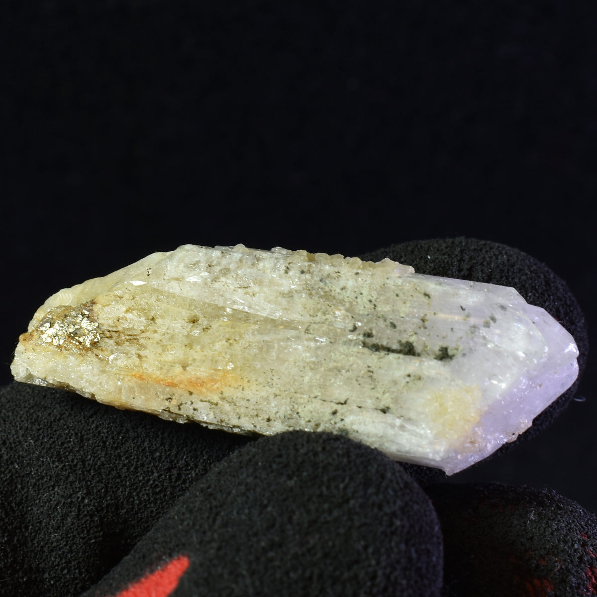 Danburite (with Pyrite and Calcite) NON UV Reactive Crystal Raw Point Specimen from Mexico - 12 grams - #27