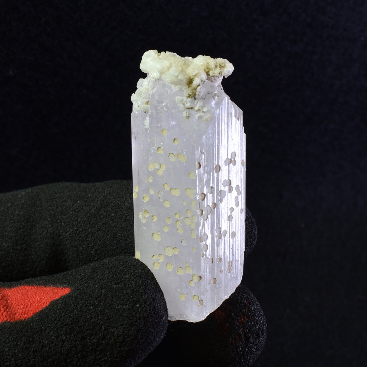 Danburite (with Calcite) UV Reactive Crystal Raw Point Specimen from Mexico - 28 grams - #32