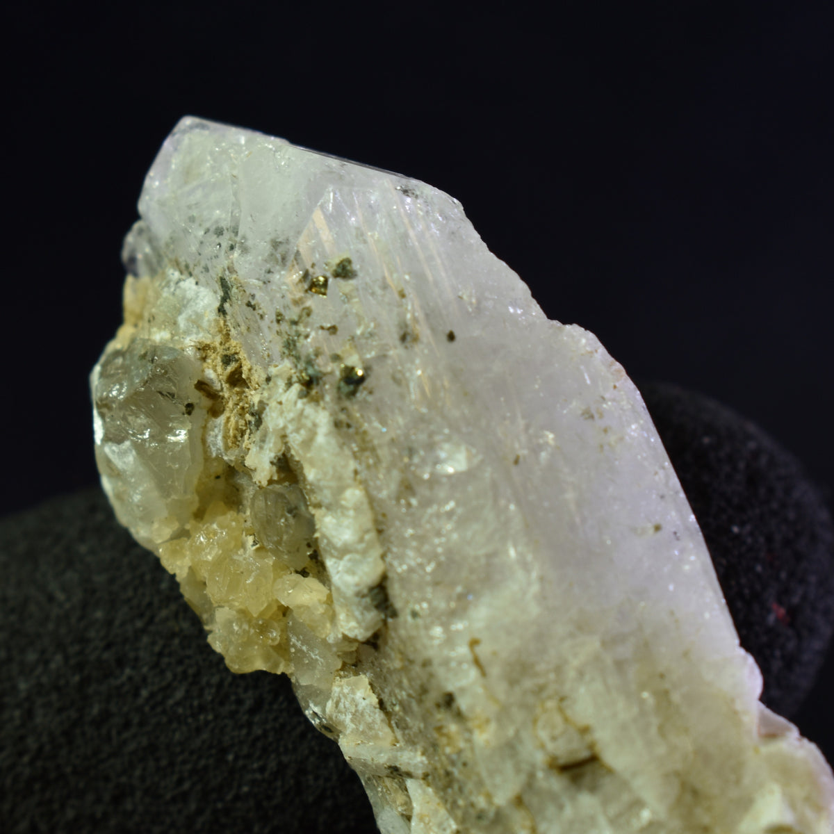 Danburite (with Calcite, Pyrite and Sphalerite) UV Reactive Crystal Raw Point Specimen from Mexico - 16 grams - #35