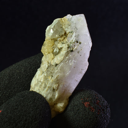 Danburite (with Calcite, Pyrite and Sphalerite) UV Reactive Crystal Raw Point Specimen from Mexico - 16 grams - #35