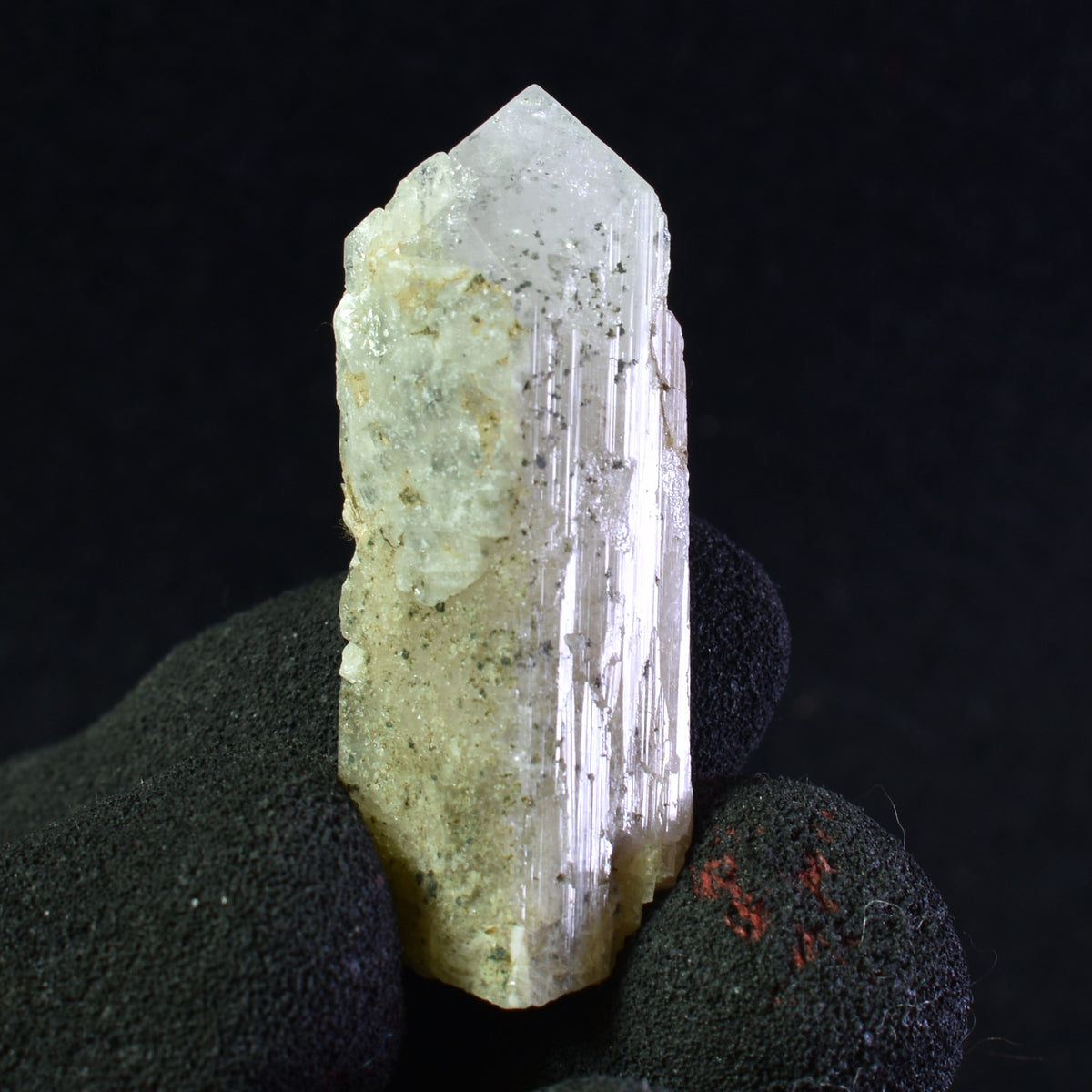 Danburite (with Calcite) UV Reactive Crystal Raw Point Specimen from Mexico - 12 grams - #38