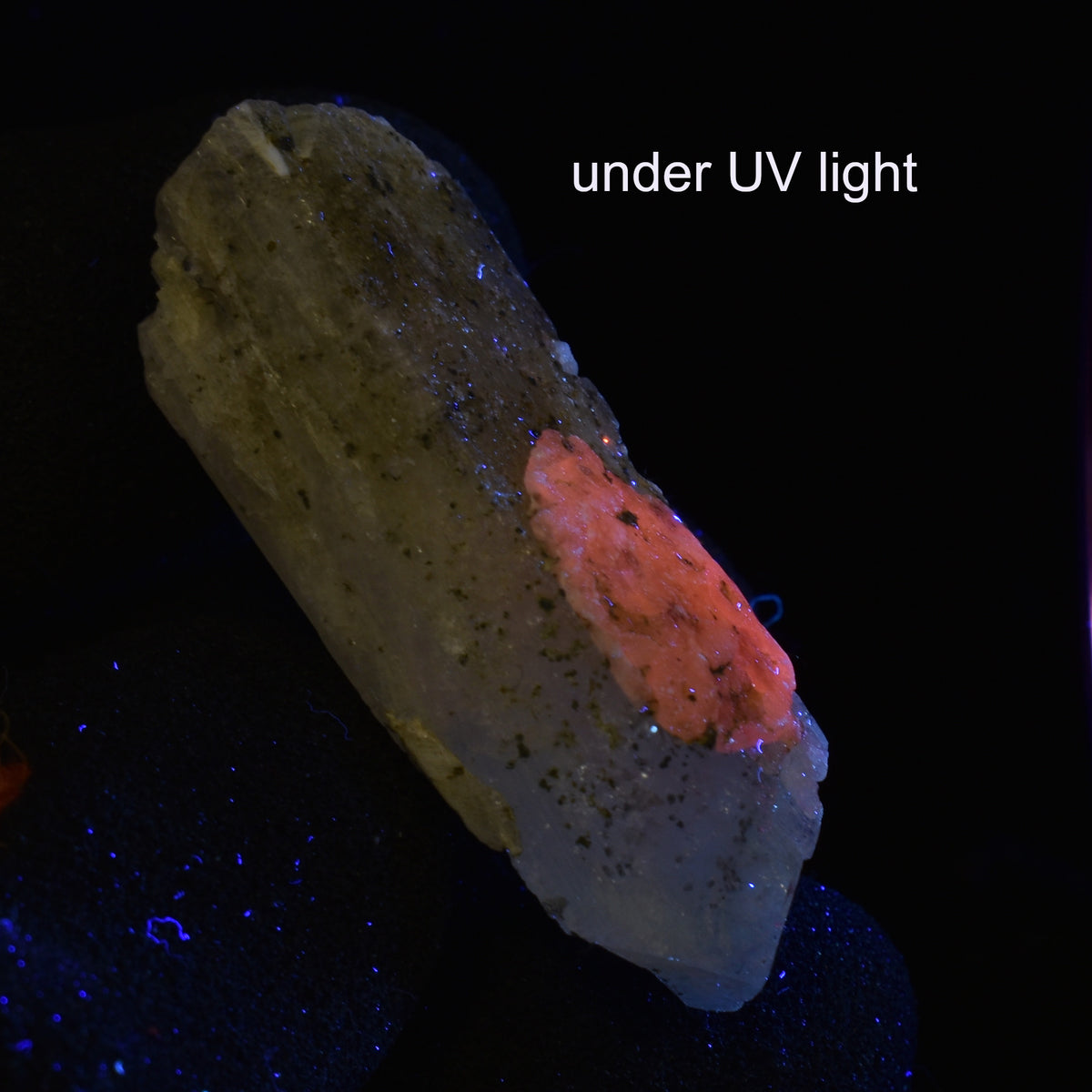 Danburite (with Calcite) UV Reactive Crystal Raw Point Specimen from Mexico - 12 grams - #38