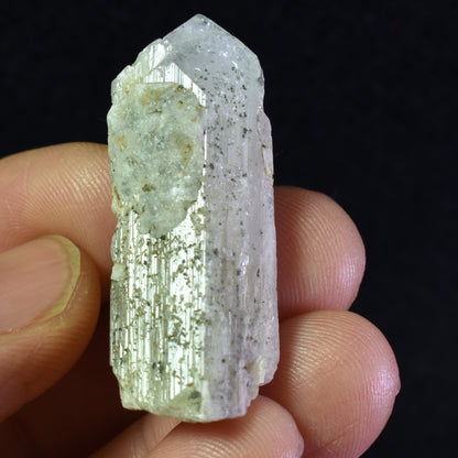 Danburite (with Calcite) UV Reactive Crystal Raw Point Specimen from Mexico - 12 grams - #38