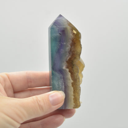 Rainbow Fluorite Freeform Slice - 175 grams - #008