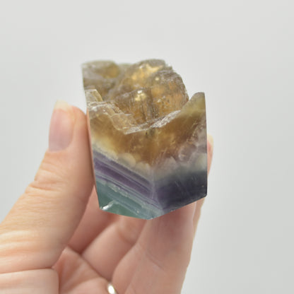 Rainbow Fluorite Freeform Slice - 175 grams - #008
