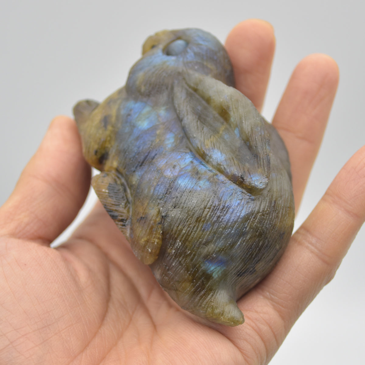 Labradorite Carved Rabbit - 9.5cm - 275 grams #01