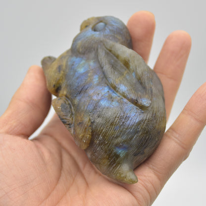 Labradorite Carved Rabbit - 9.5cm - 275 grams #01