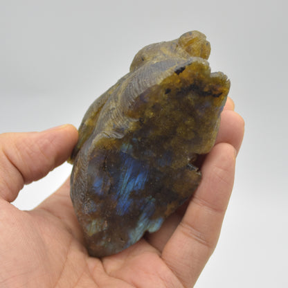 Labradorite Carved Rabbit - 9.5cm - 275 grams #01