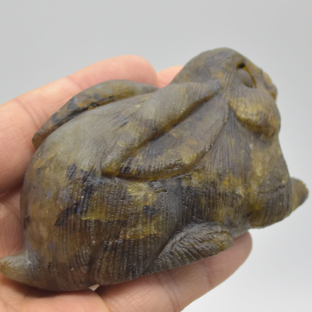Labradorite Carved Rabbit - 9.5cm - 275 grams #01