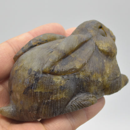 Labradorite Carved Rabbit - 9.5cm - 275 grams #01