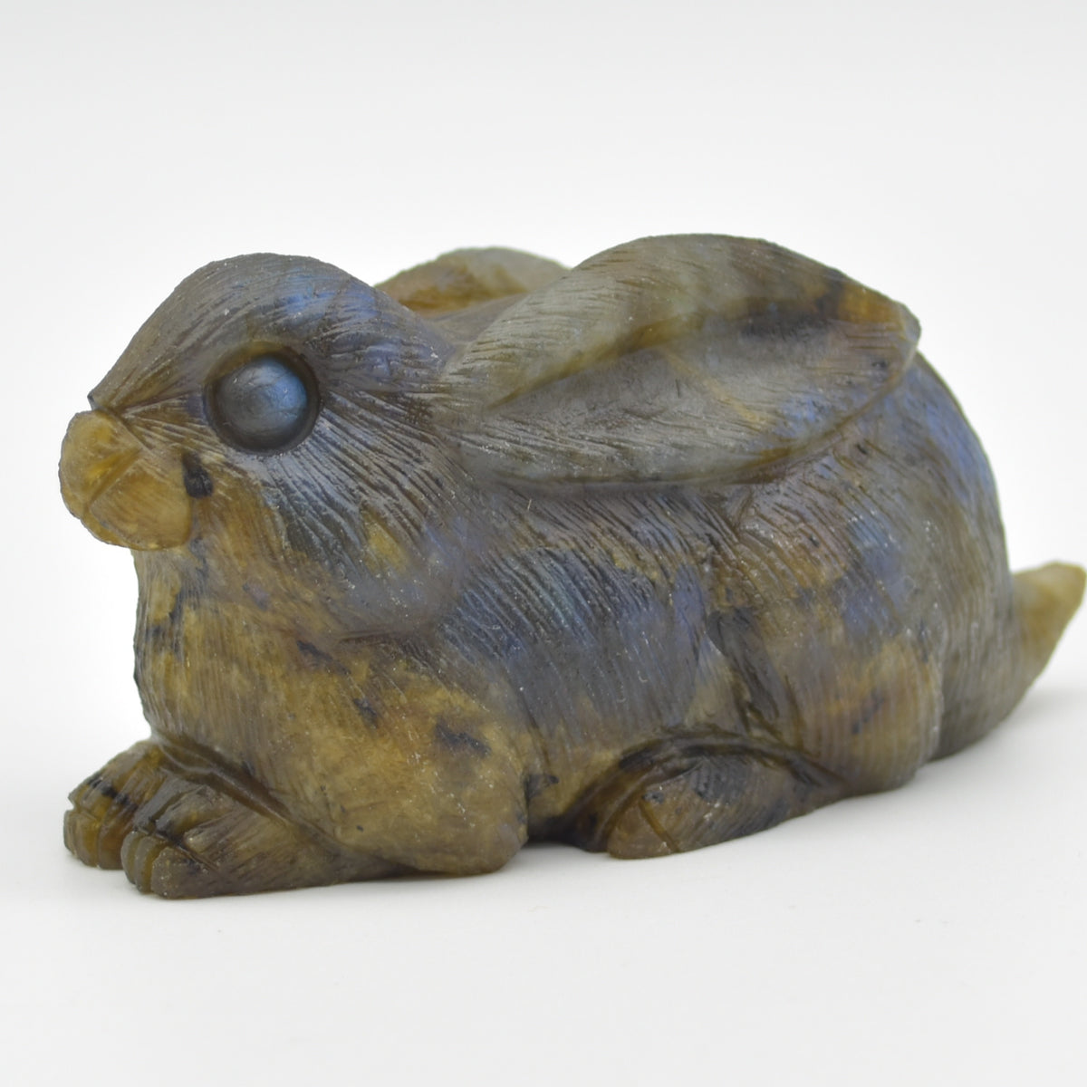 Labradorite Carved Rabbit - 9.5cm - 275 grams #01