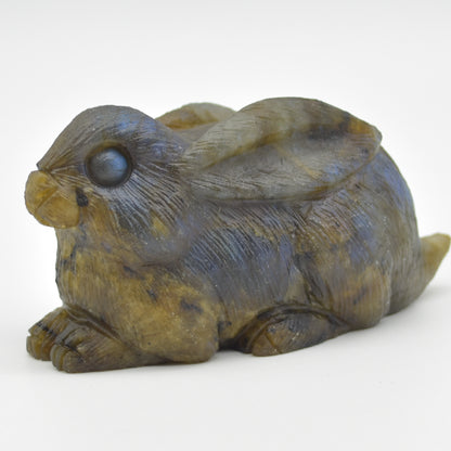 Labradorite Carved Rabbit - 9.5cm - 275 grams #01