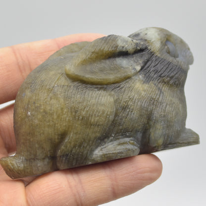 Labradorite Carved Rabbit - 8.5cm - 197 grams #04