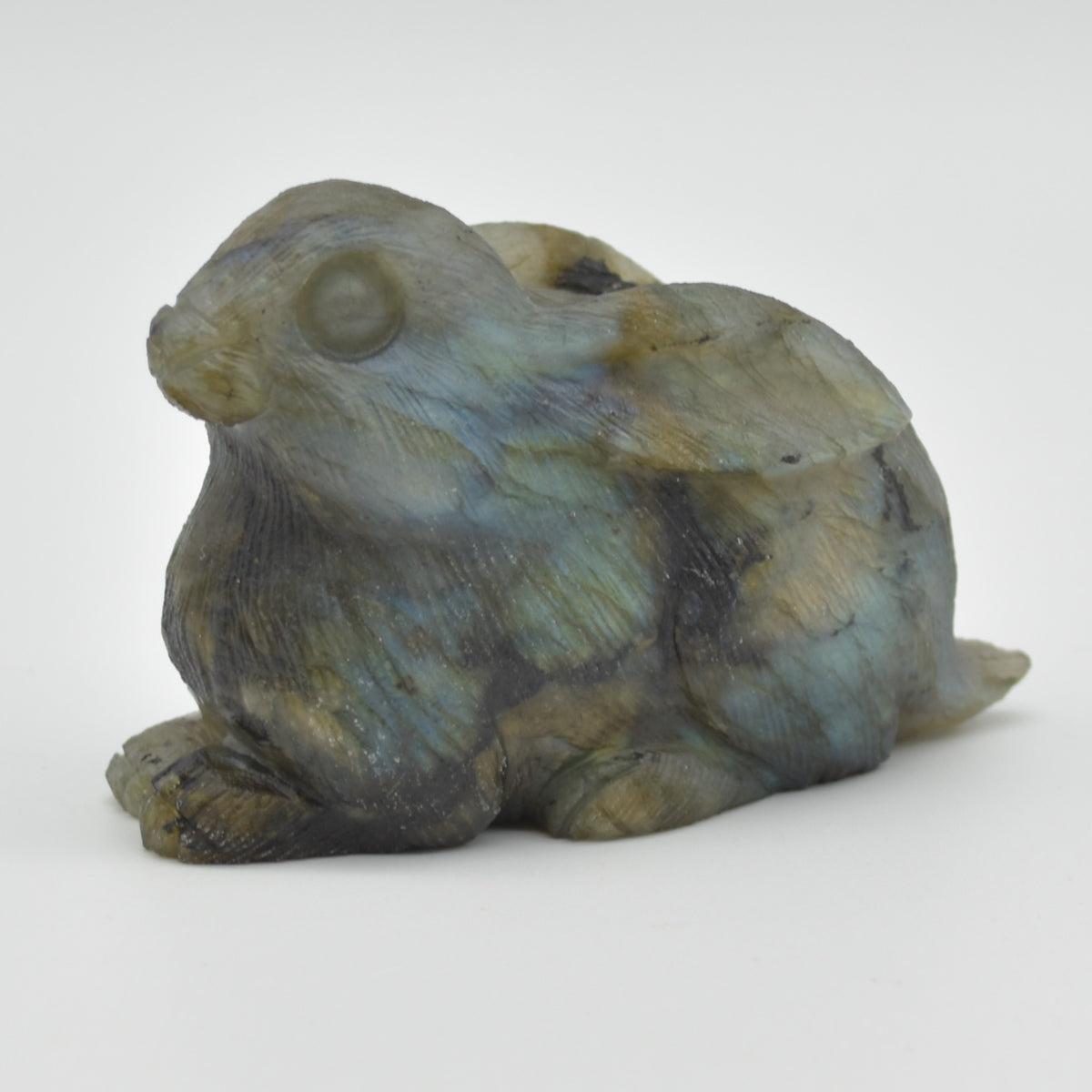 Labradorite Carved Rabbit - 9cm - 238 grams #05