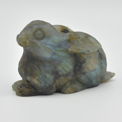 Labradorite Carved Rabbit - 9cm - 238 grams #05