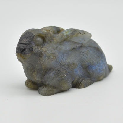 Labradorite Carved Rabbit - 9cm - 194 grams #08