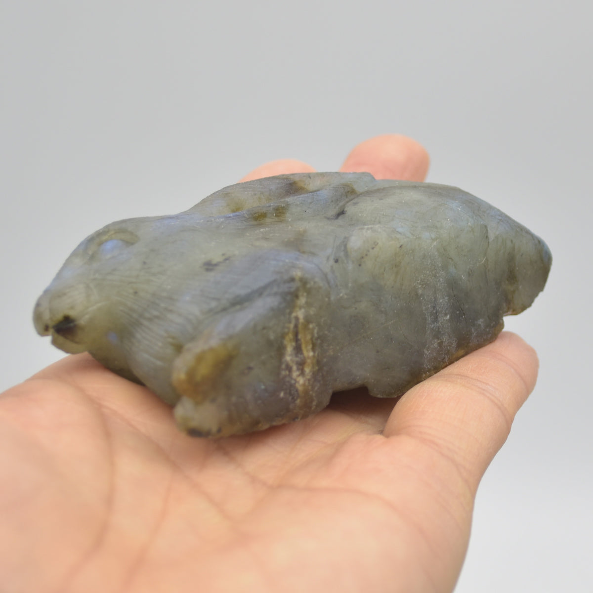 Labradorite Carved Rabbit - 9cm - 163 grams #09