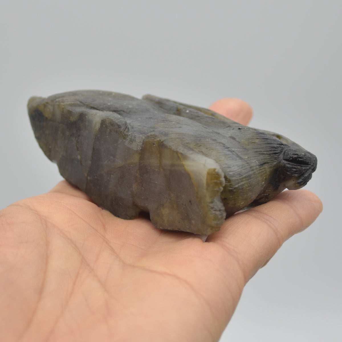 Labradorite Carved Rabbit - 9.5cm - 202 grams #10