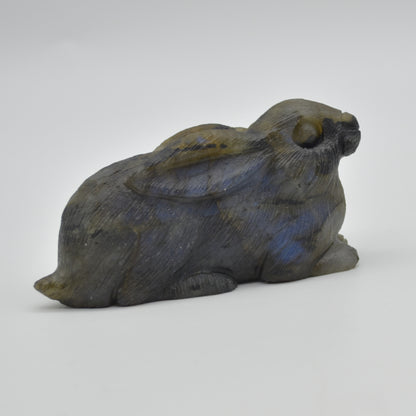 Labradorite Carved Rabbit - 9.5cm - 202 grams #10