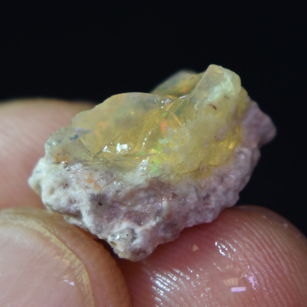 Mexican Rough Contraluz Raw Fire Opal in Matrix Specimen Stone - 6.6ct #22