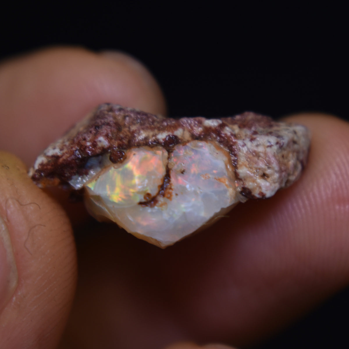 Mexican Rough Raw Fire Opal in Matrix Specimen Stone - 13.5ct #23