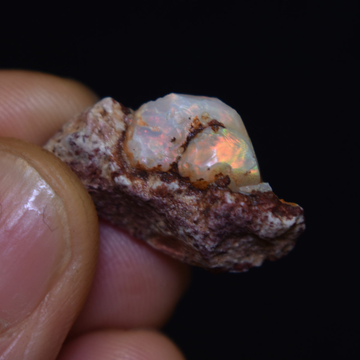 Mexican Rough Raw Fire Opal in Matrix Specimen Stone - 13.5ct #23