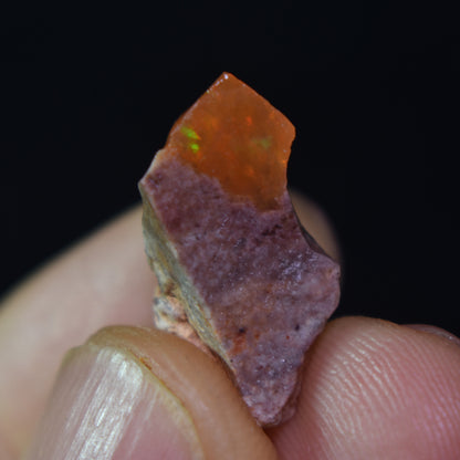 Mexican Rough Contraluz Raw Fire Opal in Matrix Specimen Stone - 9ct #30