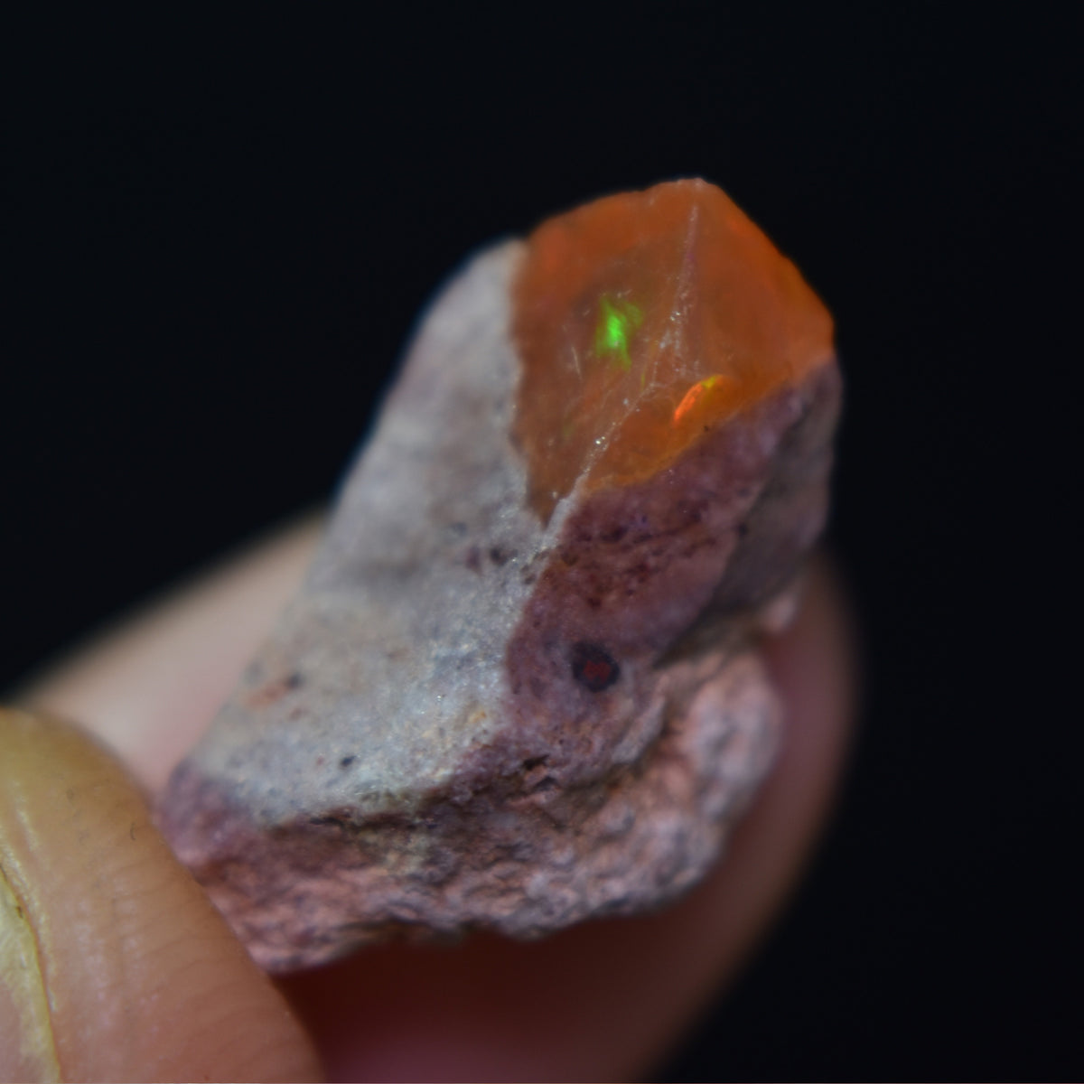 Mexican Rough Contraluz Raw Fire Opal in Matrix Specimen Stone - 9ct #30