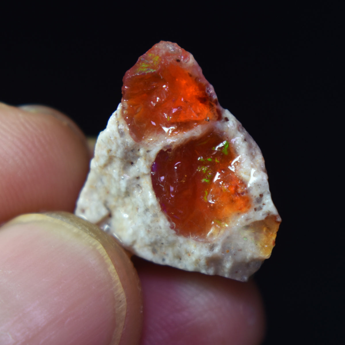 Mexican Rough Raw Fire Opal in Matrix Specimen Stones - 6 count - 67.5ct #47